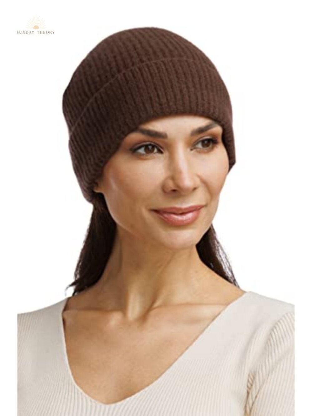 100% Cashmere Cuffed Beanie Winter Hat